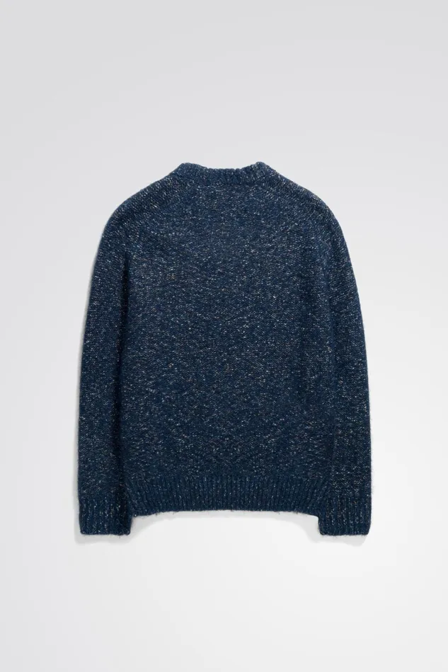 Men Ivar Cotton Alpaca Cable Sweater Dark Navy Norse Projects Knitwear