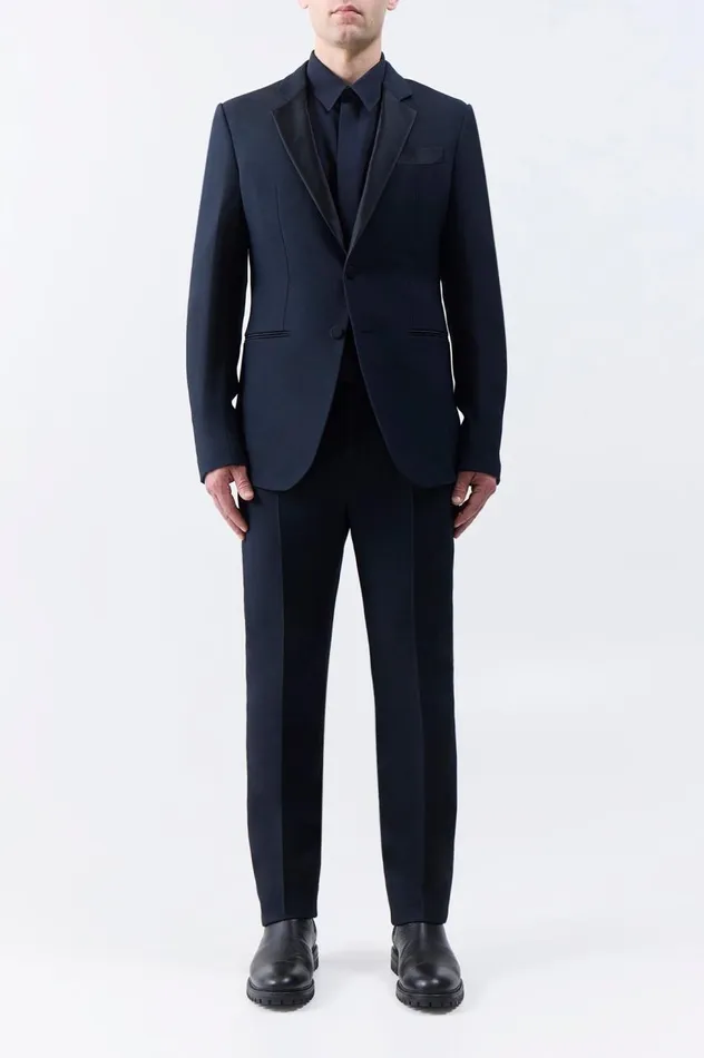 Men Jackets and Outerwear Gabriela Hearst Nicolson Jacket In Black Wool Silk Cady