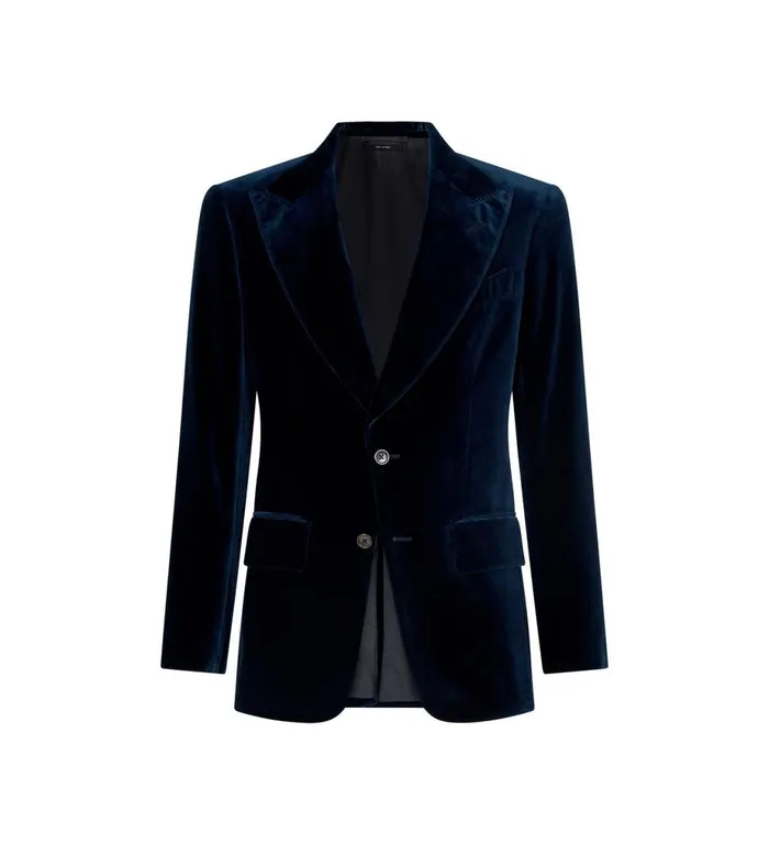 Men Jackets Tom Ford Light Velvet Atticus Jacket Ocean