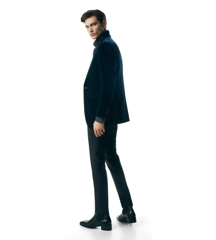 Men Jackets Tom Ford Light Velvet Atticus Jacket Ocean