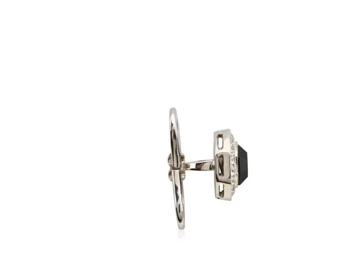 Men Jewelry Tom Ford Diamond Onyx Octagon Studs White Gold Black Men Jewelry Tom Ford Diamond Onyx Octagon Studs White Gold Black