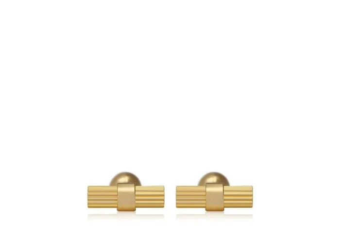 Men Jewelry Tom Ford Striped T Cufflinks Gold