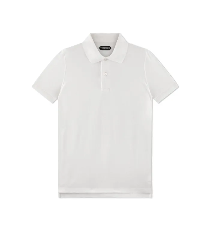 Men Knitwear Tom Ford Towelling Polo White