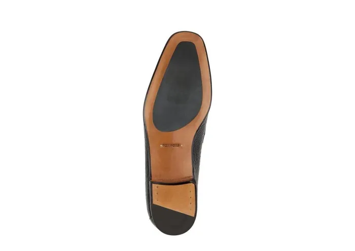 Men Loafers Tom Ford Printed Alligator Sean Tassel Loafer Black Men Loafers Tom Ford Printed Alligator Sean Tassel Loafer Black