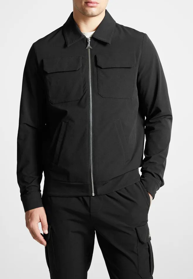 Men Manire De Voir Technical Cargo Jacket Black