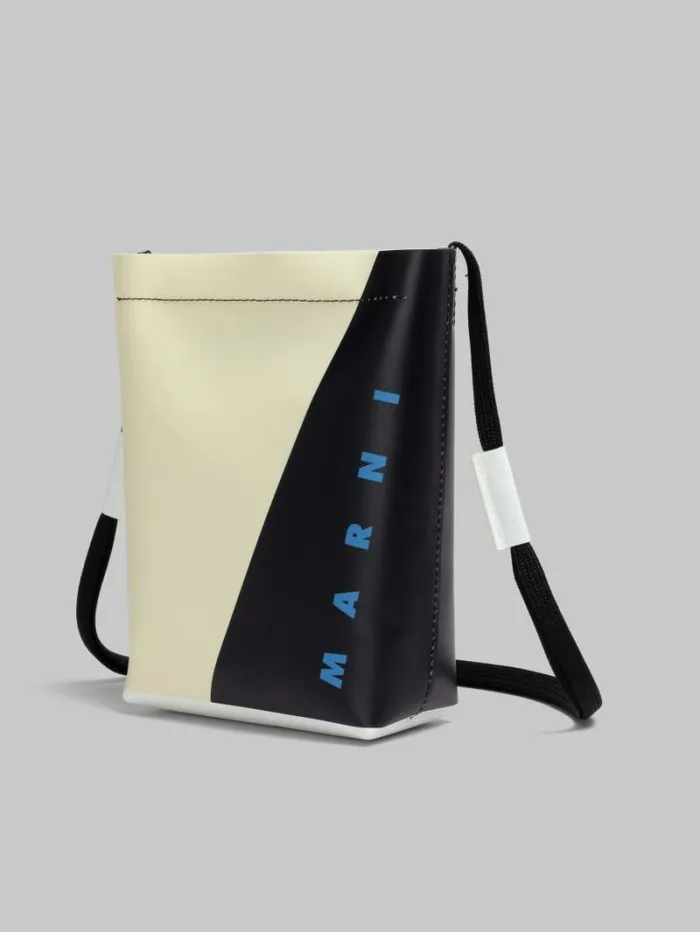 Men Marni Crossbody Bags White And Black Tribeca Crossbody Bag With Shoelace Strap