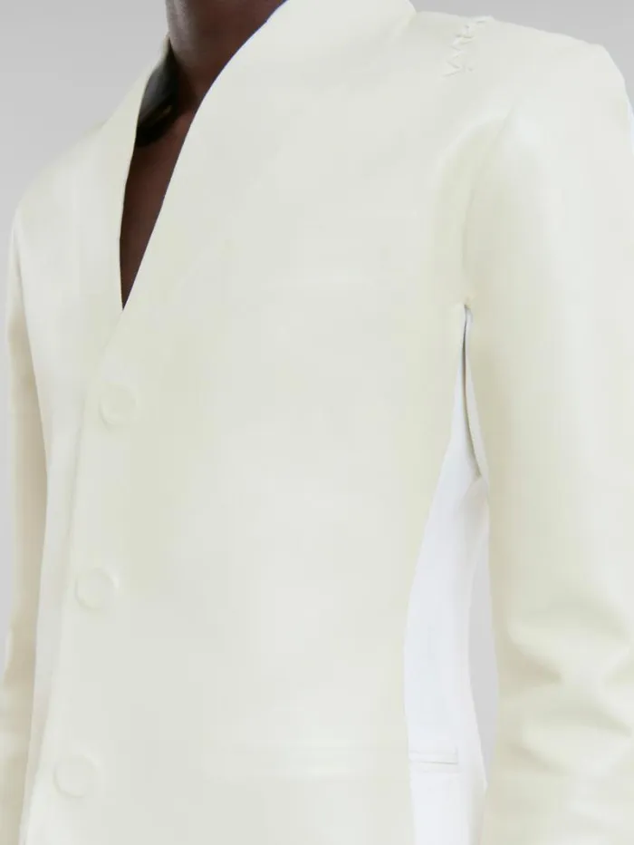 Men Marni Matching Sets White Wool And Coated Fabric Blazer