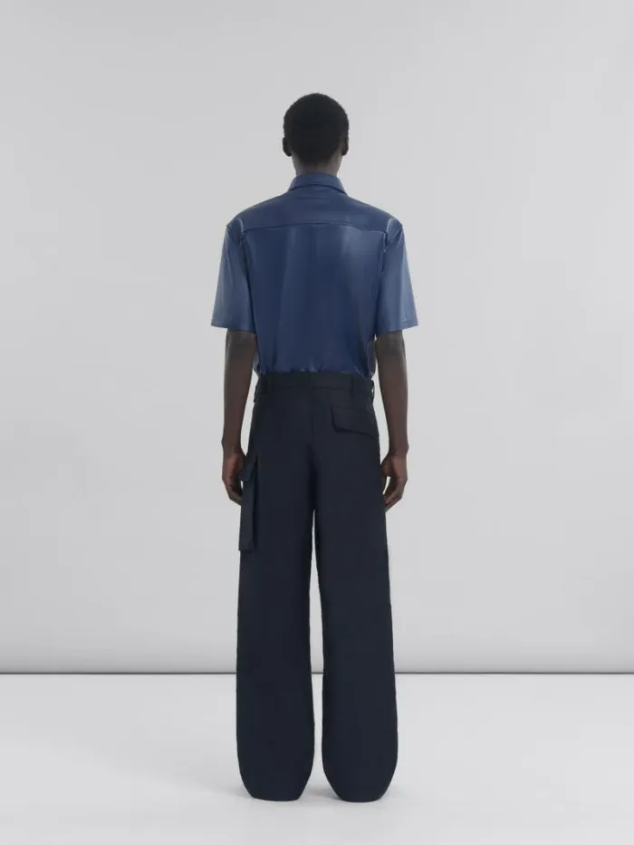 Men Marni Pants Black Gabardine Cargo Pants