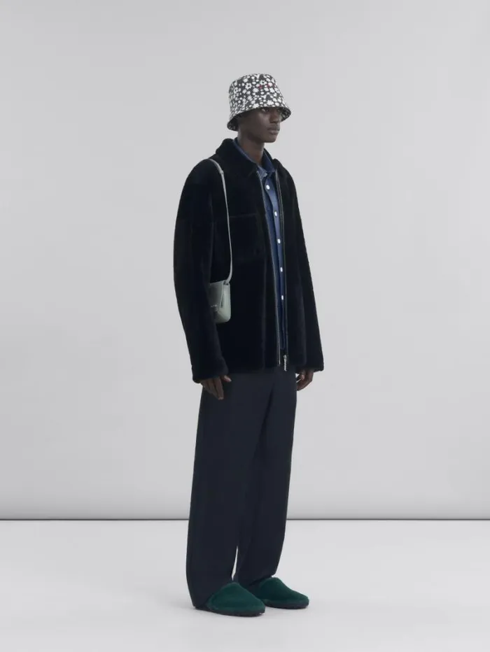 Men Marni Pants Black Gabardine Cargo Pants