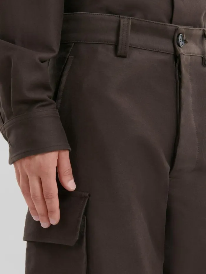 Men Marni Pants Brown Organic Cotton Cargo Trousers