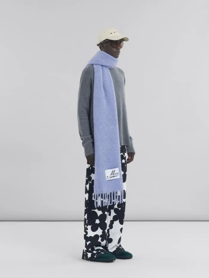 Men Marni Pants Cotton Cargo Pants With Black And White Dillies Print