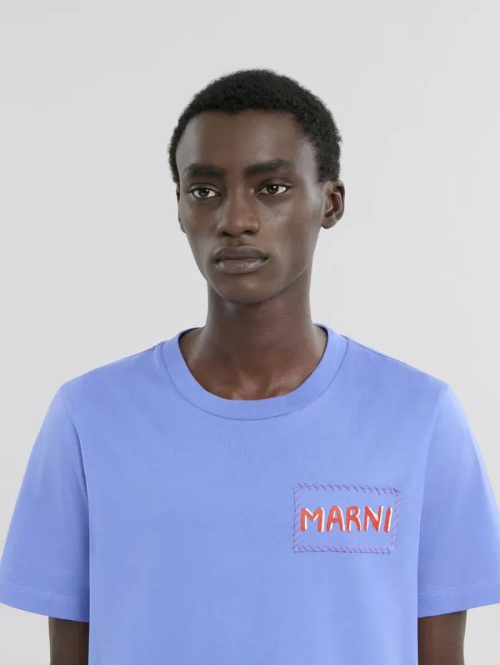 Men Marni Tops and Tshirts Indigo Crew Neck TShirt