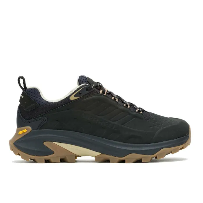 Men Merrell Shoes Moab Speed 2 Leather Waterproof Black