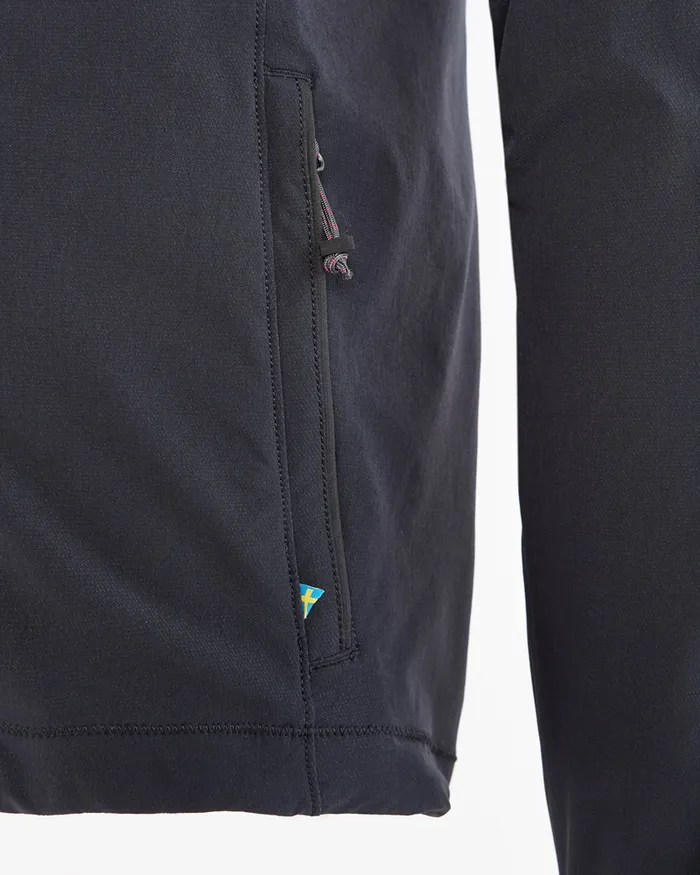 Men Mithril WindStretch Softshell Jacket Black Klttermusen Wind Resistant Jackets