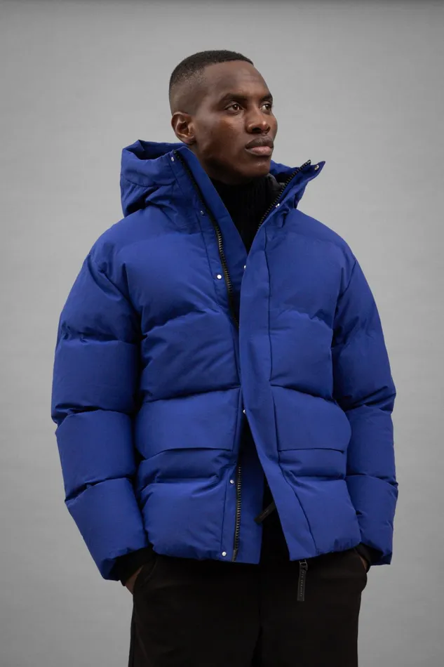 Men Mountain Parka GoreTex Cobalt Blue Norse Projects Outerwear