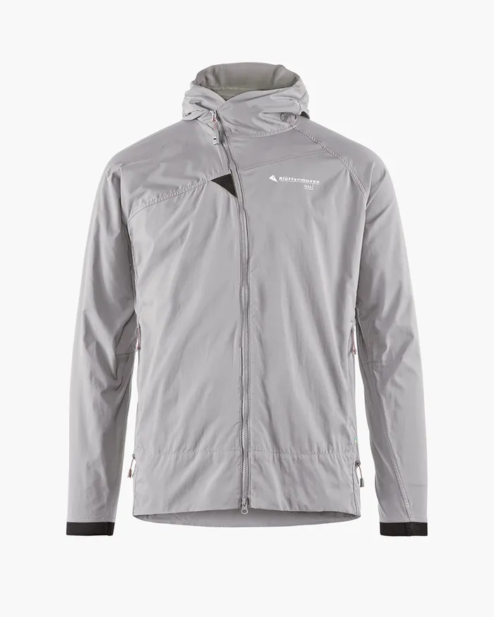 Men Nal Hooded Windbreaker Jacket Ash Rose Klttermusen Wind Resistant Jackets