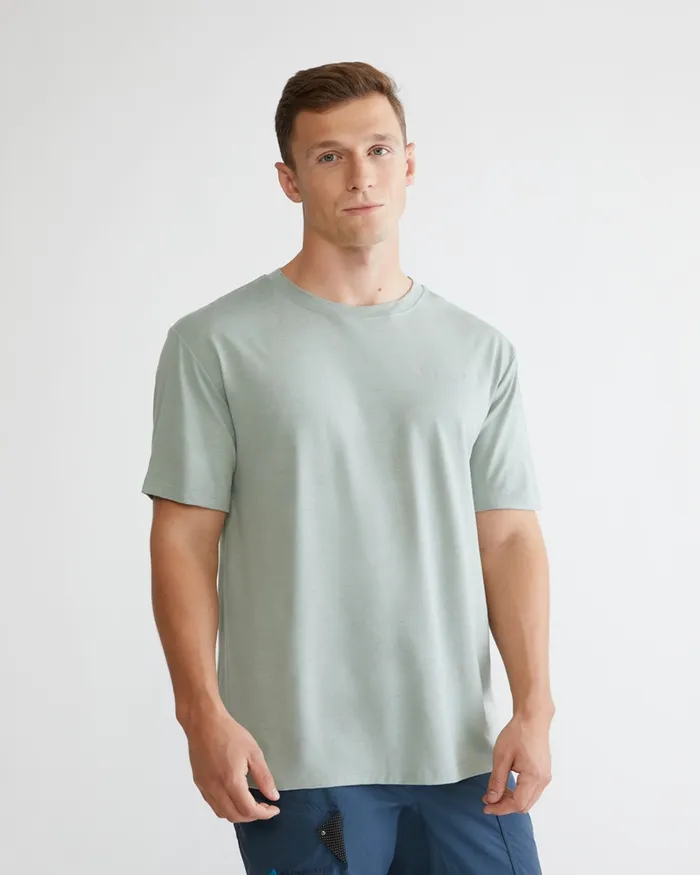Men Narfi Short Sleeve Tee Fluorite Grey Klttermusen TShirts