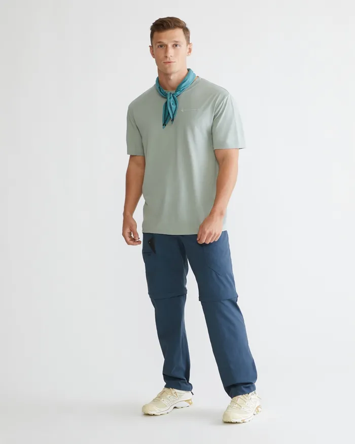 Men Narfi Short Sleeve Tee Fluorite Grey Klttermusen TShirts
