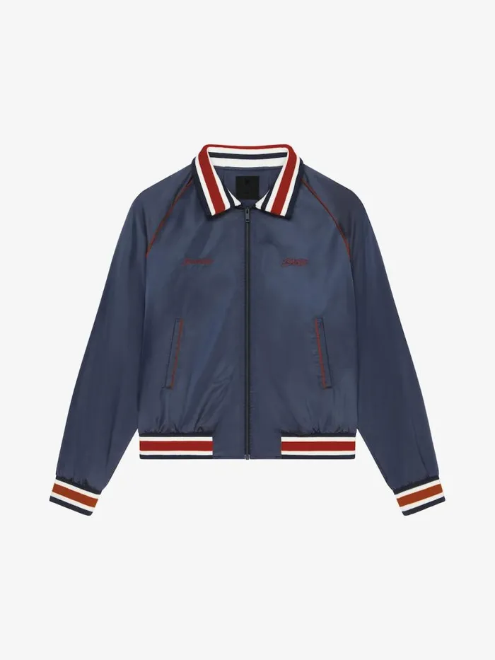 Men Outerwear and Blousons Givenchy GIVENCHY 1952 Shiny Bomber Jacket Night Blue