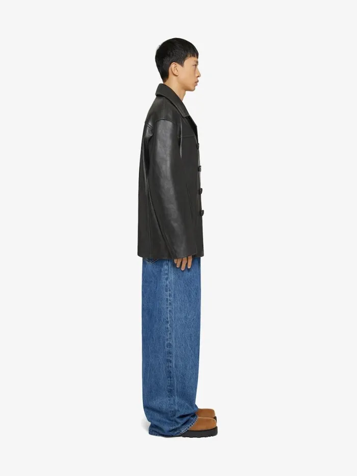 Men Pants and Shorts Givenchy Low Crotch Wide Jeans In Marble Denim Indigo Blue