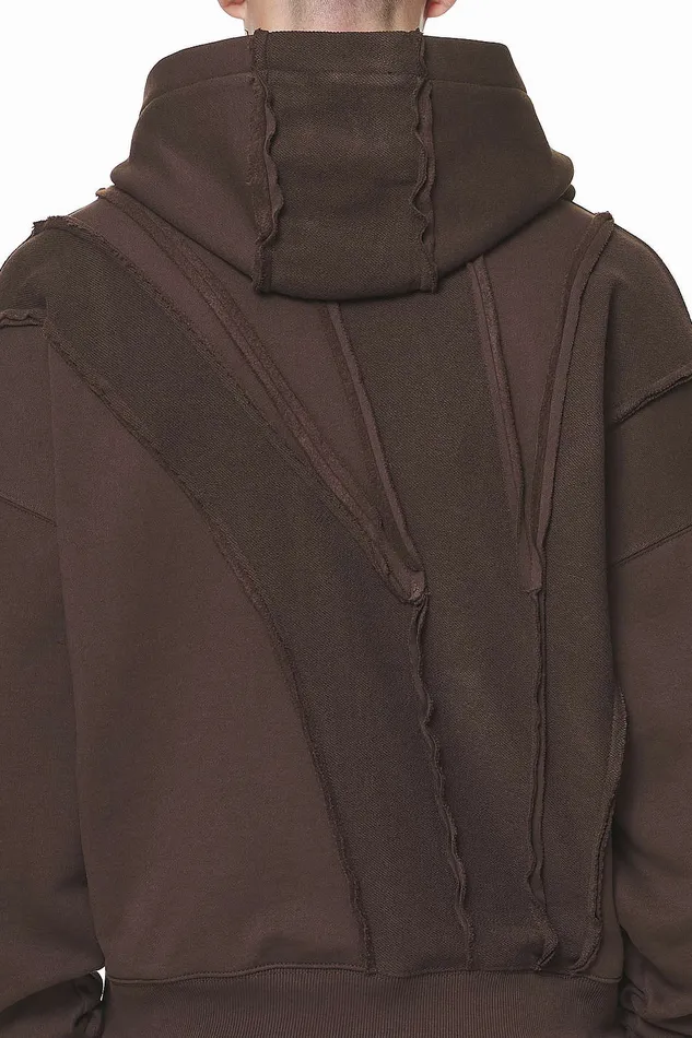 Men Pegador Hoodies Ancy Inside Out Terry Boxy Sweat Jacket Washed Oak Brown Men Pegador Hoodies Ancy Inside Out Terry Boxy Sweat Jacket Washed Oak Brown