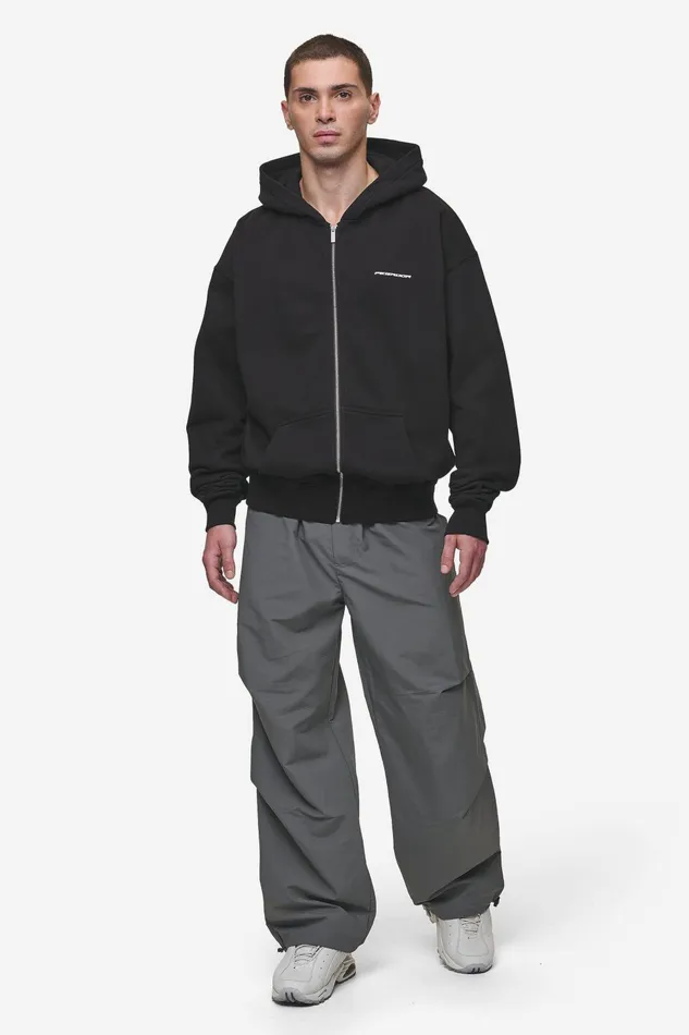 Men Pegador Hoodies Charles Oversized Sweat Jacket Washed Black Men Pegador Hoodies Charles Oversized Sweat Jacket Washed Black