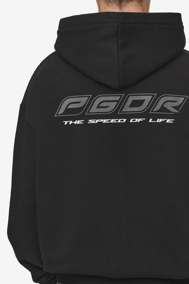 Men Pegador Hoodies Charles Oversized Sweat Jacket Washed Black Men Pegador Hoodies Charles Oversized Sweat Jacket Washed Black