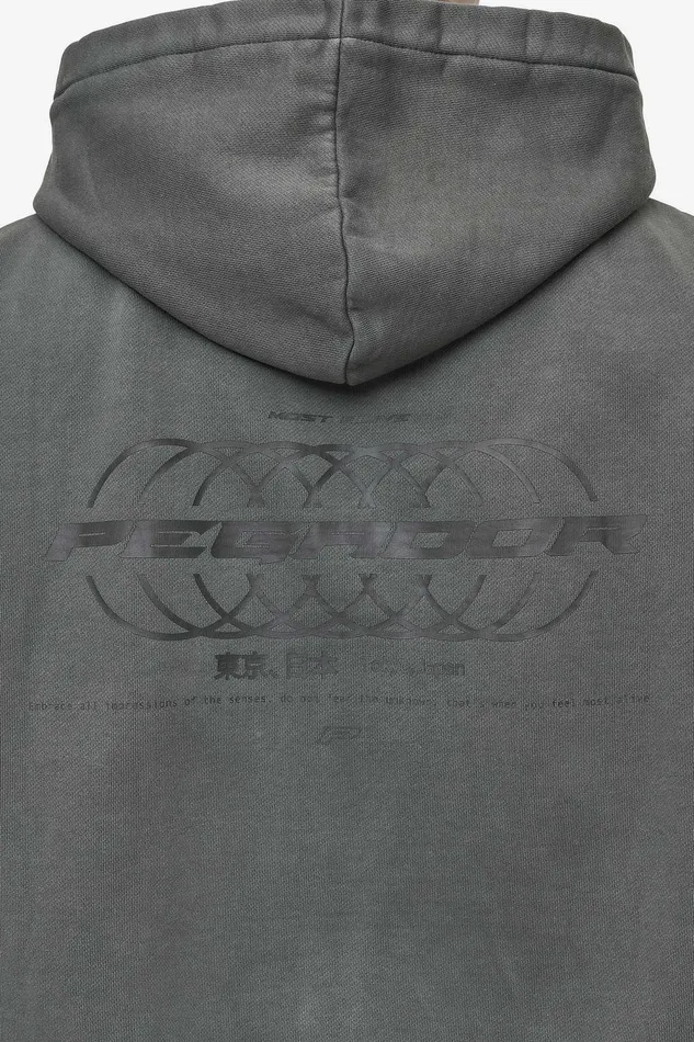 Men Pegador Hoodies Lance Oversized Sweat Jacket Vintage Anthracite Men Pegador Hoodies Lance Oversized Sweat Jacket Vintage Anthracite