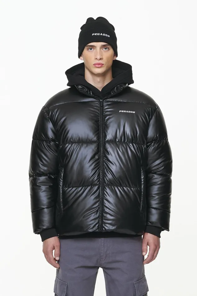 Men Pegador Jacken Solin Glossy Puffer Jacket Black Men Pegador Jacken Solin Glossy Puffer Jacket Black