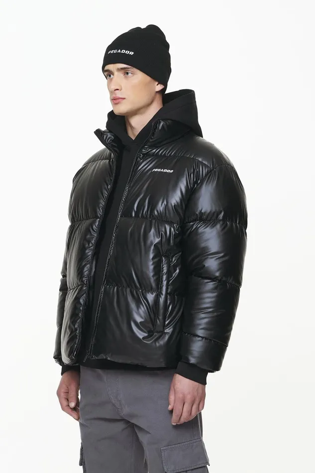 Men Pegador Jacken Solin Glossy Puffer Jacket Black Men Pegador Jacken Solin Glossy Puffer Jacket Black