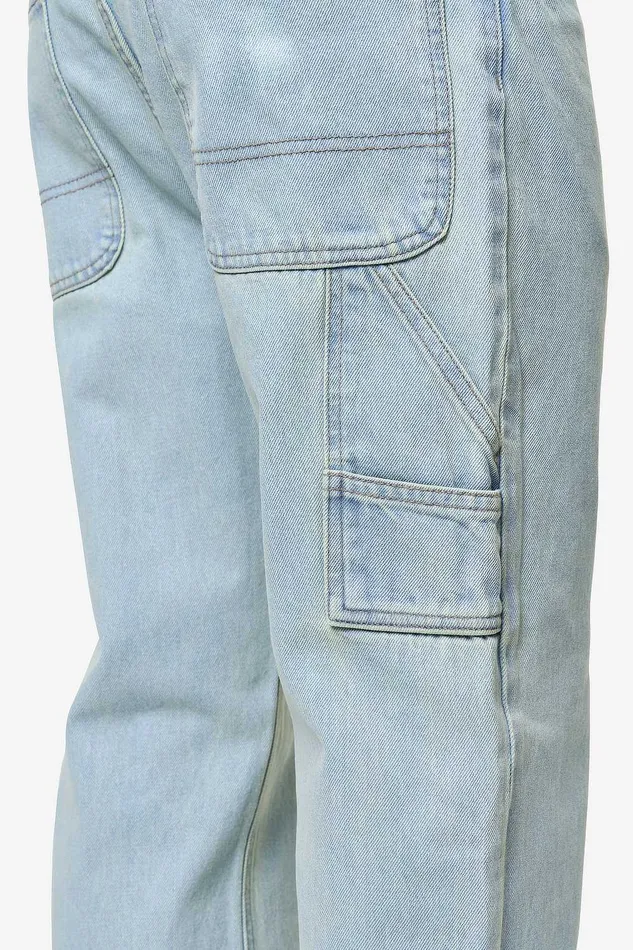 Men Pegador Jeans Daule Baggy Workwear Jeans Sand Washed Blue Men Pegador Jeans Daule Baggy Workwear Jeans Sand Washed Blue