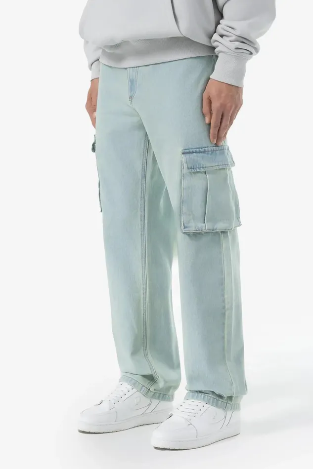 Men Pegador Jeans Dawes Cargo Baggy Jeans Sand Washed Blue Men Pegador Jeans Dawes Cargo Baggy Jeans Sand Washed Blue