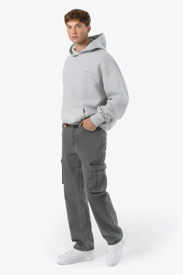 Men Pegador Jeans Dawes Cargo Baggy Jeans Washed Grey Men Pegador Jeans Dawes Cargo Baggy Jeans Washed Grey