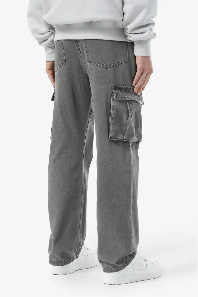 Men Pegador Jeans Dawes Cargo Baggy Jeans Washed Grey Men Pegador Jeans Dawes Cargo Baggy Jeans Washed Grey