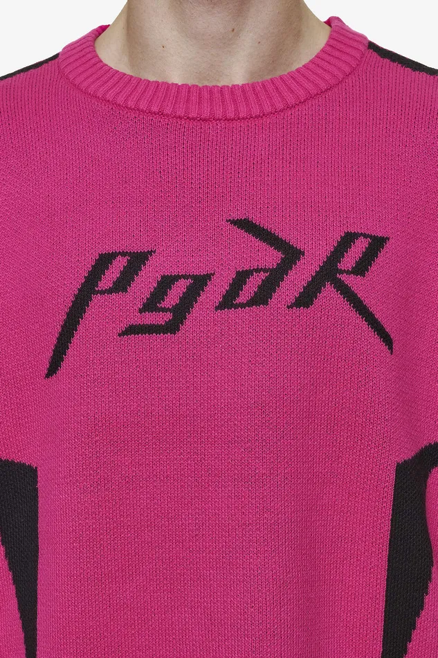 Men Pegador Knitwear Kazan Boxy Knit Sweater Virtual Pink Black