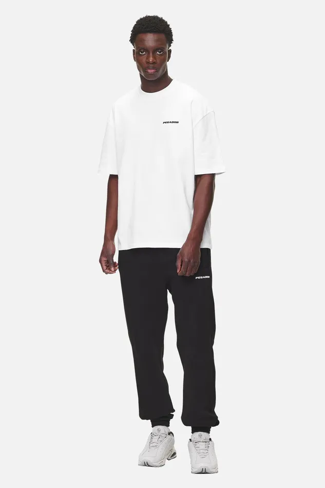 Men Pegador Pants and Joggers Logo Heavy Sweat Jogger Washed Black White Gum Men Pegador Pants and Joggers Logo Heavy Sweat Jogger Washed Black White Gum