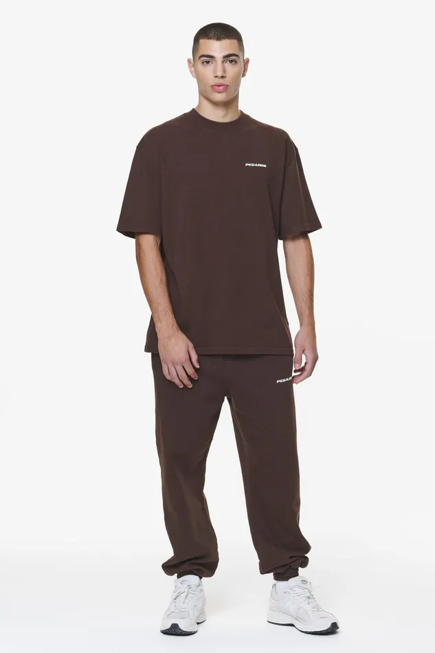 Men Pegador Pants and Joggers Logo Heavy Sweat Jogger Washed Oak Brown Gum Men Pegador Pants and Joggers Logo Heavy Sweat Jogger Washed Oak Brown Gum
