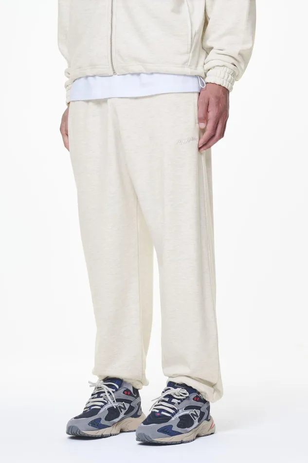 Men Pegador Pants and Joggers Winds Terry Heavy Sweat Pants Cream Melange