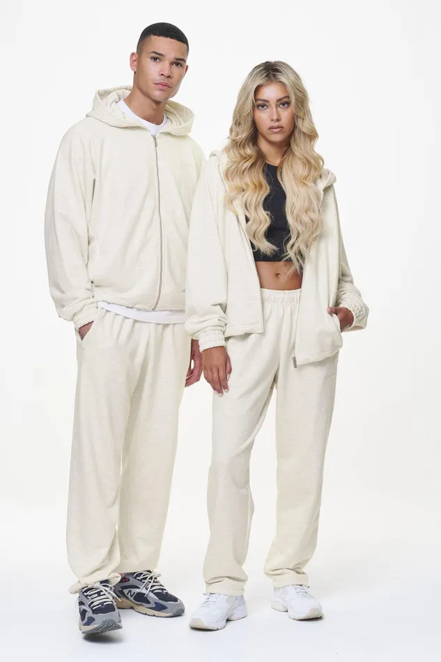Men Pegador Pants and Joggers Winds Terry Heavy Sweat Pants Cream Melange Men Pegador Pants and Joggers Winds Terry Heavy Sweat Pants Cream Melange