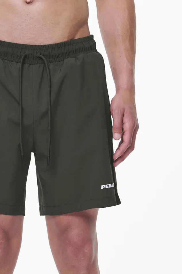 Men Pegador Swim Shorts Logo Swim Shorts Dark Olive Men Pegador Swim Shorts Logo Swim Shorts Dark Olive