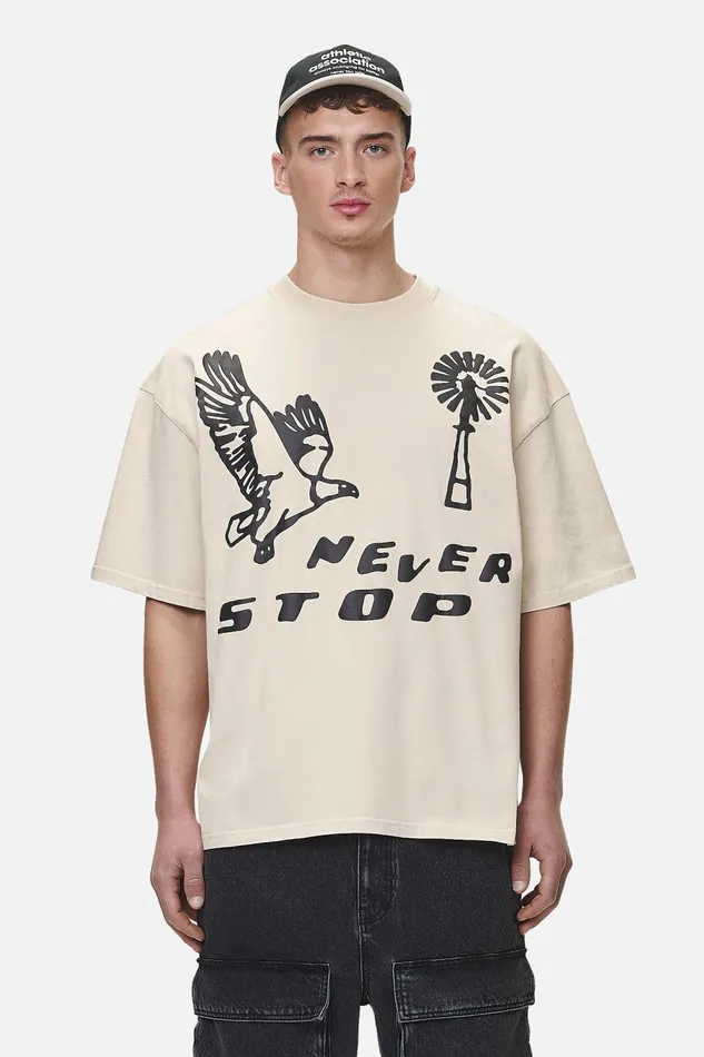 Men Pegador Tees Clayson Boxy Tee Washed Desert Sand