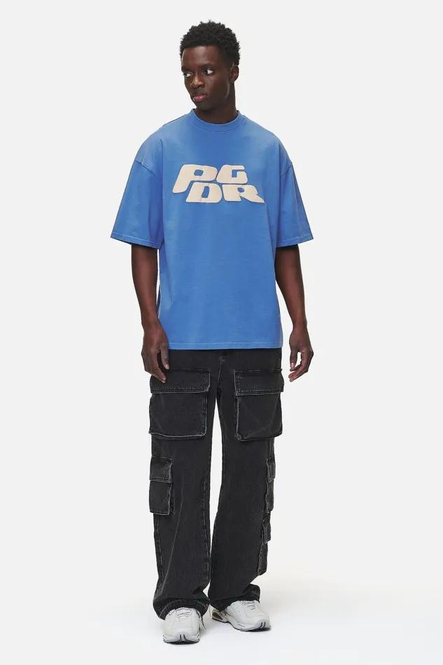 Men Pegador Tees Danico Boxy Tee Washed Retro Blue Men Pegador Tees Danico Boxy Tee Washed Retro Blue