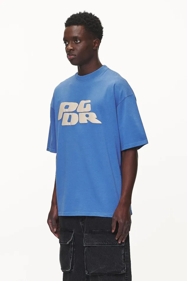 Men Pegador Tees Danico Boxy Tee Washed Retro Blue Men Pegador Tees Danico Boxy Tee Washed Retro Blue