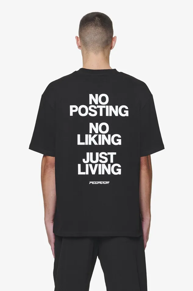 Men Pegador Tees Devon Oversized Tee Black