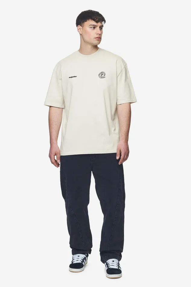 Men Pegador Tees Harlan Oversized Tee Washed Salty Cream Men Pegador Tees Harlan Oversized Tee Washed Salty Cream