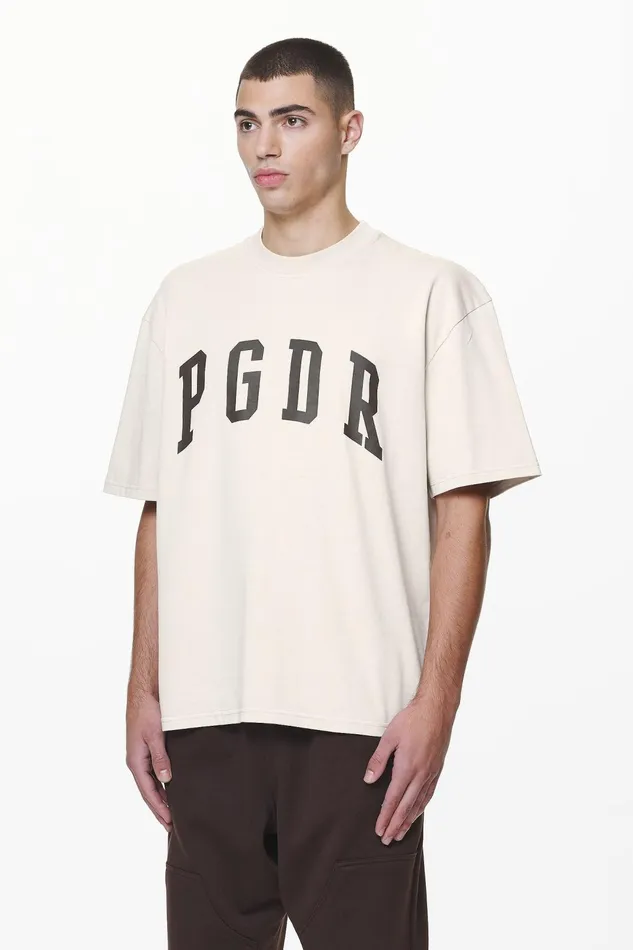 Men Pegador Tees Layton Oversized Tee Washed Dust Cream Men Pegador Tees Layton Oversized Tee Washed Dust Cream