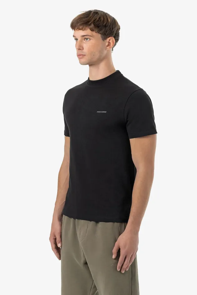 Men Pegador Tees Logo Slim Tee Washed Black Dark Grey Gum Men Pegador Tees Logo Slim Tee Washed Black Dark Grey Gum