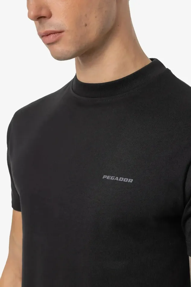 Men Pegador Tees Logo Slim Tee Washed Black Dark Grey Gum Men Pegador Tees Logo Slim Tee Washed Black Dark Grey Gum