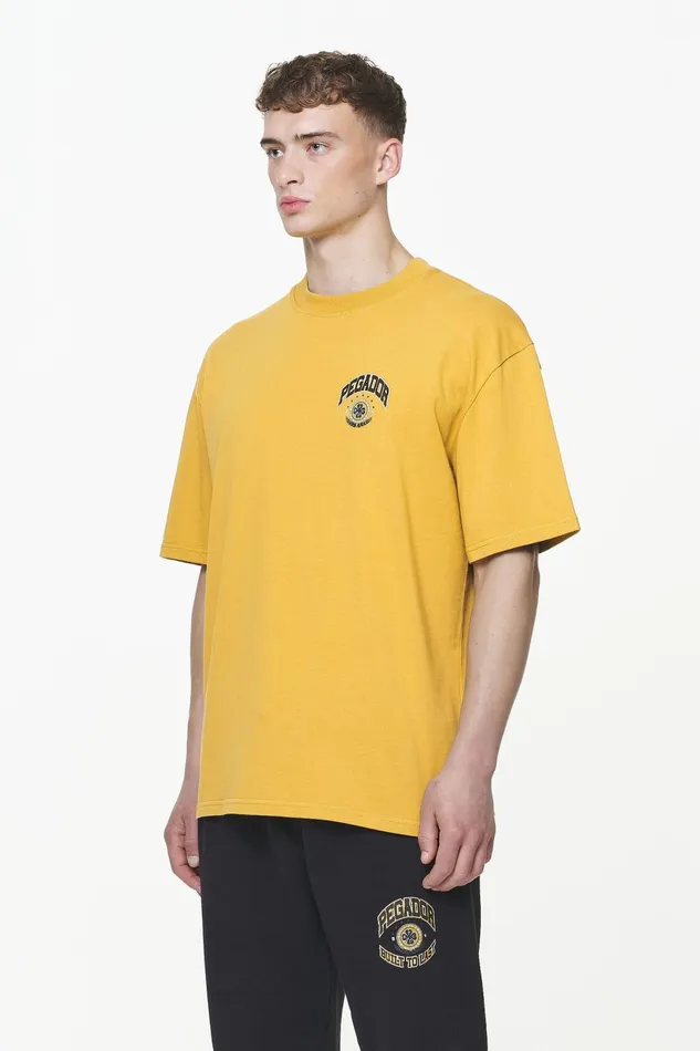 Men Pegador Tees Smith Oversized Tee Vintage Washed Mustard Men Pegador Tees Smith Oversized Tee Vintage Washed Mustard