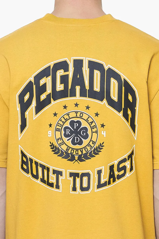 Men Pegador Tees Smith Oversized Tee Vintage Washed Mustard Men Pegador Tees Smith Oversized Tee Vintage Washed Mustard